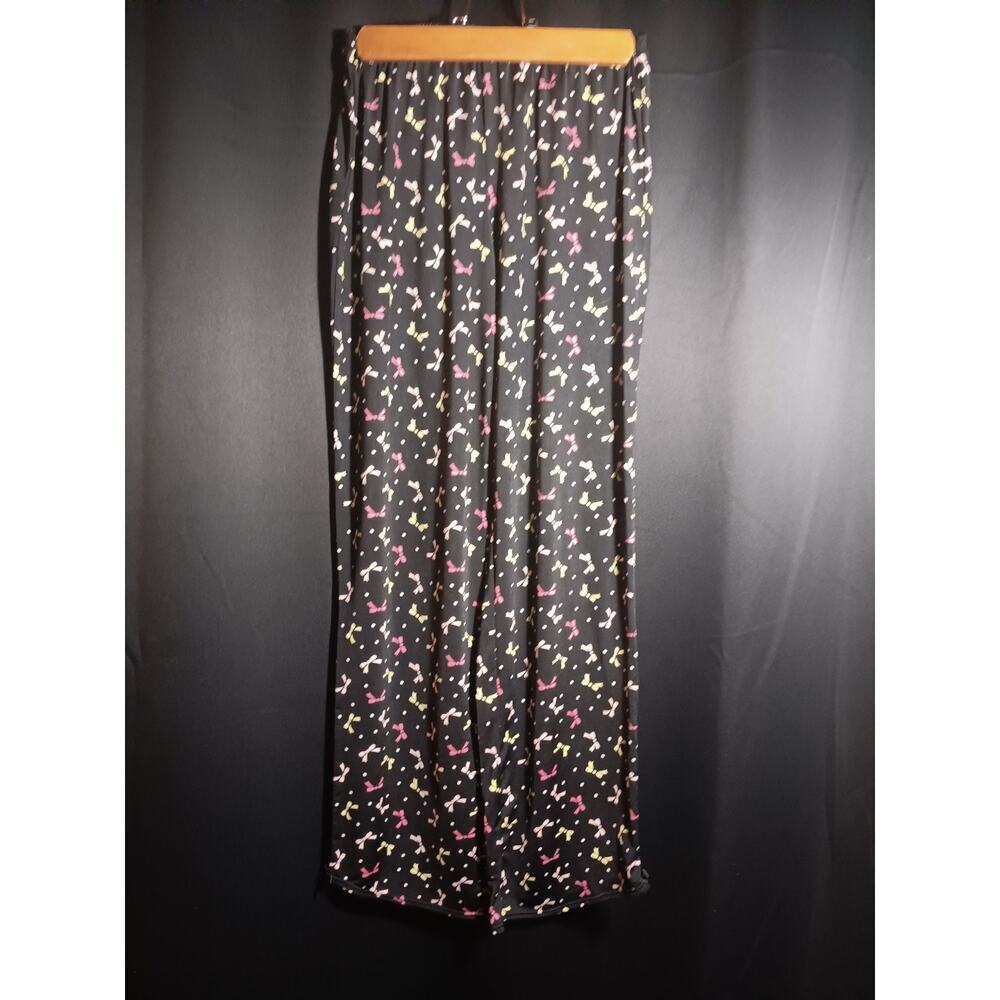Betsey Johnson Intimates Women’s Small Black Bow Babydoll Nighty Lounge 2 Piece - Picture 5 of 6